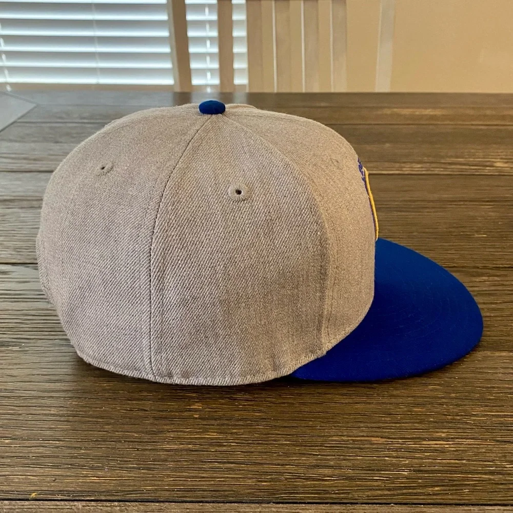 Golden State Warriors Men’s Hat New Era Snap Back Gray Blue 9FIFTY NBA Flat Bill